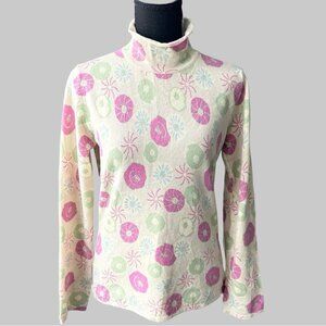 Fabiana Filippi Floral Wool Cashmere Silk High Neck Sweater